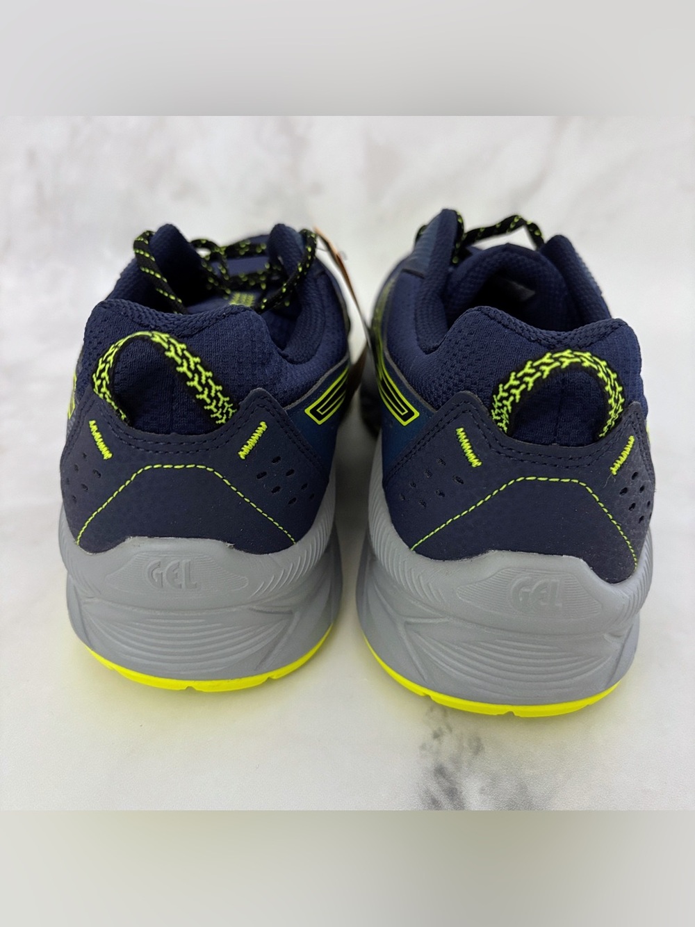 Asics Gel Venture 9 Men’s 10.5 Extra Wide (4E) Peacoat Safety Yellow NIB - Picture 10 of 11